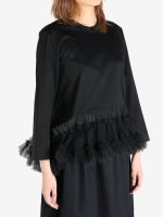 COMME DES GARCONS  NOIR - Women Waist Tulled Accent LS Top - Image 2