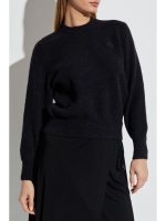 T BY ALEXANDER WANG - Women Embroidered Logo Relaxed Crewneck Pullover - Image 2