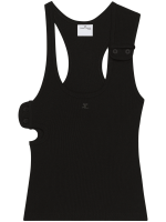 COURRÈGES - Women Double Buckle 90'S Rib Tank Top - Image 4