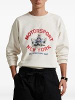 POLO RALPH LAUREN - Men Long-Sleeve Seasonal Fleece Print Motorsport Crewneck