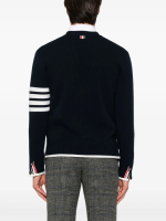 THOM BROWNE - Men Milano Stitch V Neck Knitwear - Image 3