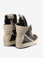 RICK OWENS - Women Scarpe In Pelle Jumbolace Geobasket Sneakers - Image 3