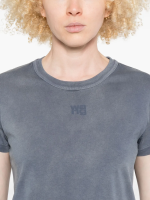 T BY ALEXANDER WANG - Women Essential Jersey Puff Logo Shrunk Tee - Image 4