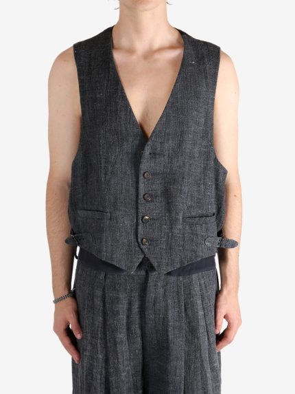 ZIGGY CHEN - Men Layered Pocket Waistcoat