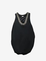 DRIES VAN NOTEN - Women Sleeveless Draped Beaded Neck Dress - Image 4