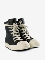 RICK OWENS - Women Leather High Top Sneakers - Image 2