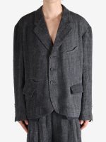 ZIGGY CHEN - Men Cropped 3 Button Blazer
