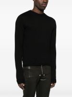 RICK OWENS - Men Cropped Biker Round Neck Sweater - Image 2