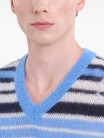 MARNI - Men Striped V-Neck Sweater Vest - Image 4