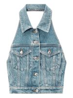 ALEXANDER WANG - Women Stretch Denim Halter Top - Image 5