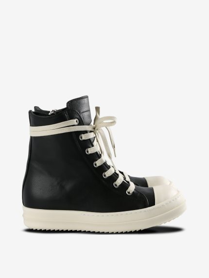 RICK OWENS - Women Leather High Top Sneakers