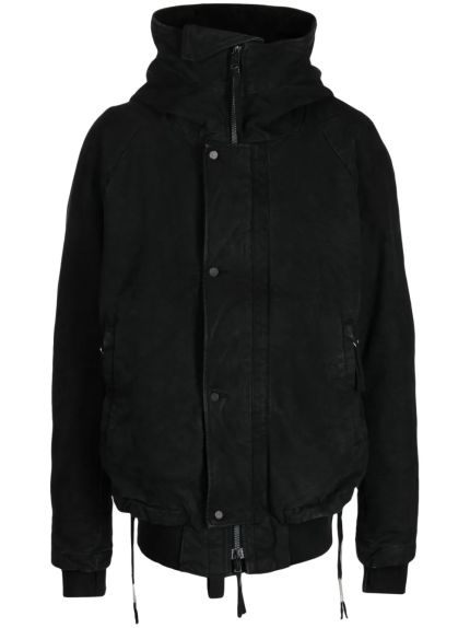 Black coat front view