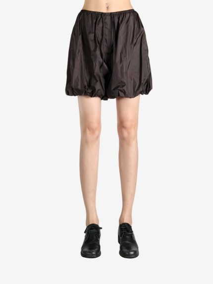 AMOMENTO - Women Nylon Shirring Shorts