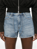 ALEXANDER WANG - Women Crystal Pattern High Waisted Carpenter Short - Image 4