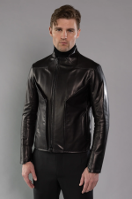 RORKE BADER - Men Bevel Leather Jacket