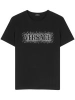 VERSACE - Women Crystal Versace Logo T-Shirt - Image 5