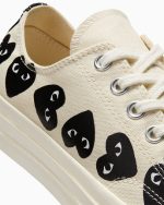 COMME DES GARCONS PLAY X CONVERSE - Chuck 70 Multi Heart Low Top - Image 9