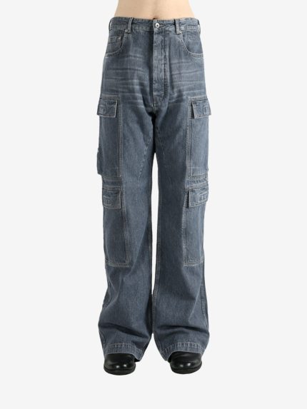 RICK OWENS DRKSHDW - Men Denim Double Cargo Jeans Pants