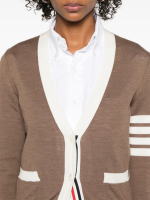 THOM BROWNE - Women Relaxed Fit V Neck Knitwear - Image 4
