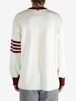 THOM BROWNE - Men Rugby Fit Milani Stitch Crew Neck Pullover - Image 3