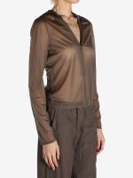 AMOMENTO - Women Sheer Hooded Zip Up Jumper - Image 2