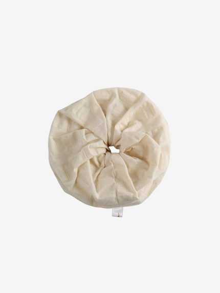 White scrunchy, front view