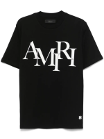 AMIRI - Men Staggered Logo Tee - Image 4