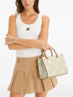 TORY BURCH - Women T Monogram Contrast Embossed Square Tote Bag - Image 2