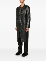 RICK OWENS - Men Leather Lido Coat - Image 2