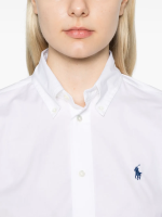 POLO RALPH LAUREN - Women 60/1 Stretch Poplin-Ls Brkn St-Long Sleeve-Button Front Shirt - Image 4