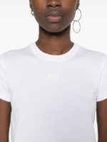 T BY ALEXANDER WANG - Women Essential Jersey Puff Logo Shrunk Tee - Image 4