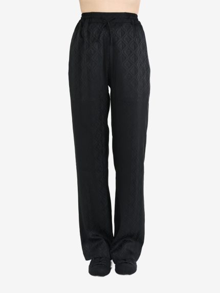 MARINE SERRE - Women Moon Sun Satin Jacquard Drawstring Trousers