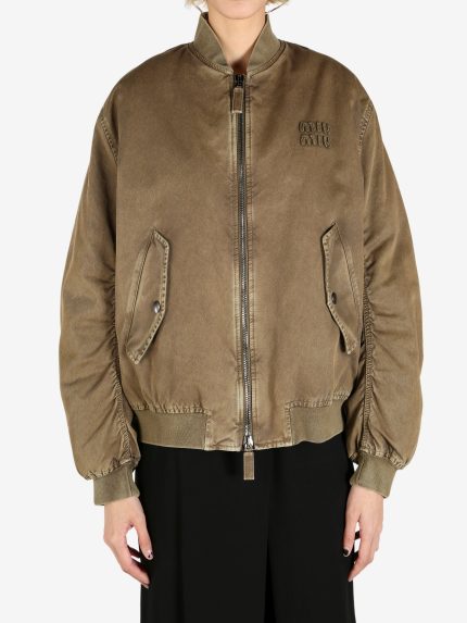 MIU MIU - Women Gabardine Bomber Jacket
