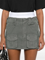 ALEXANDER WANG - Women Logo Elastic Pre Styled Cargo Skirt - Image 4