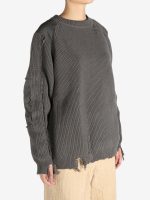 Y'S - Women Distressed Military Sweater - Image 2