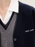 MIU MIU - Women Silk Cashmere Cardigan - Image 4