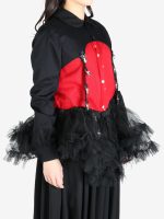 COMME DES GARCONS NOIR - Women Chain Decorated Strap Mini Blouse - Image 2