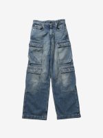RICK OWENS DRKSHDW - Women Denim Double Cargo Jeans - Image 4