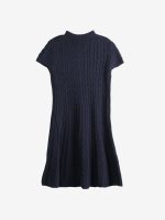 POLO RALPH LAUREN - Girls Short Sleeve Cotton Cable Knit Polo Dress - Image 2