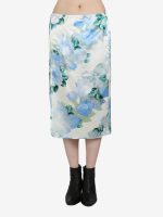 MERYLL ROGGE - Women Knee Length Slip Skirt w/ Piping