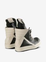 RICK OWENS - Men Scarpe In Pelle Jumbolace Geobasket Sneakers - Image 3