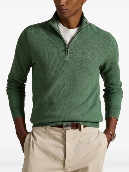 POLO RALPH LAUREN - Men Long Sleeve Cotton 1/2 Zip Sweater Pullover
