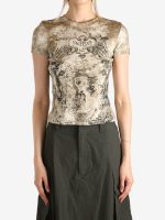JEAN PAUL GAULTIER - Women Ribbed "Le Medaillon" T-Shirt