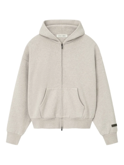 FEAR OF GOD ESSENTIALS - Men Classic Fit Fleece Zip-Up Hoodie