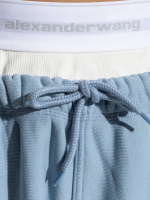 T BY ALEXANDER WANG - Women Logo Elastic Exposed Brief Wide Leg Sweatpant - Image 4