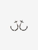 Grey earrings, front view