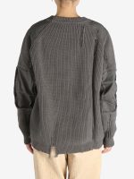 Y'S - Women Distressed Military Sweater - Image 3