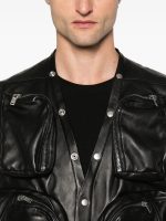 RICK OWENS - Men Gilet In Pelle Imbottito Cargo Vest - Image 4