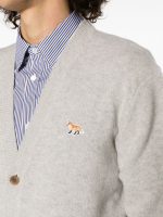 MAISON KITSUNE - Men Baby Fox Patch Regular Cardigan - Image 4