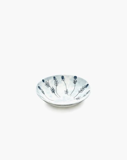 Blue bowl , front view